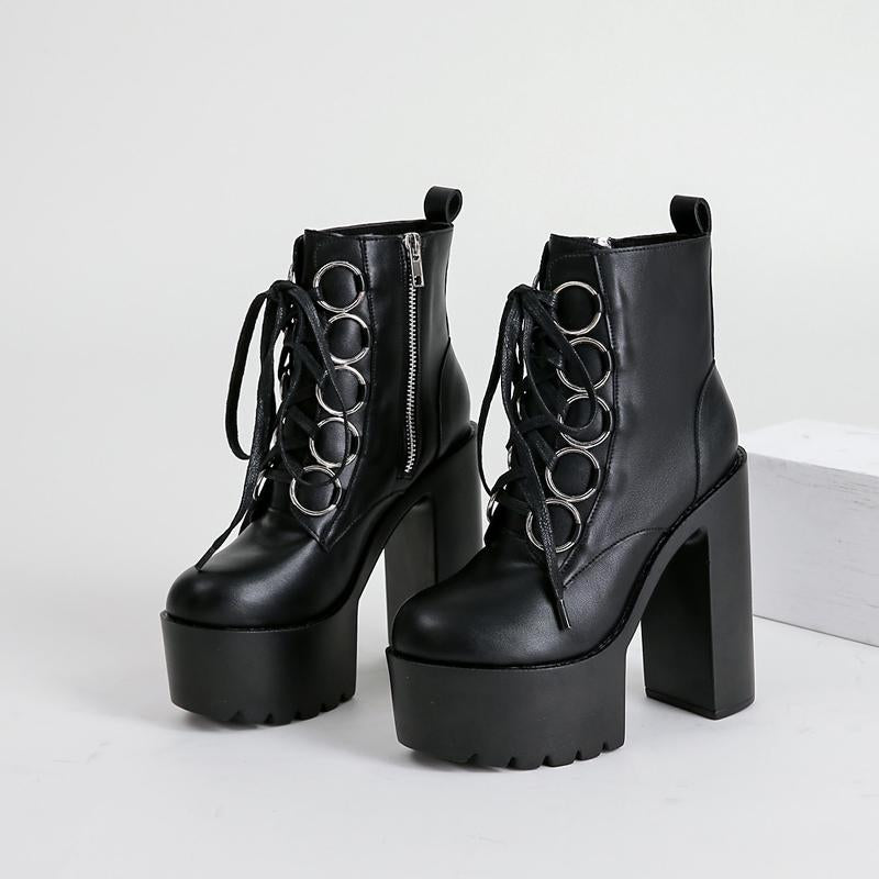 Halloween High Heeled Waterproof Platform Padded Boots Newgew