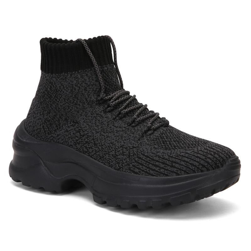 Front Lace-up Fly Knit Sneakers Newgew