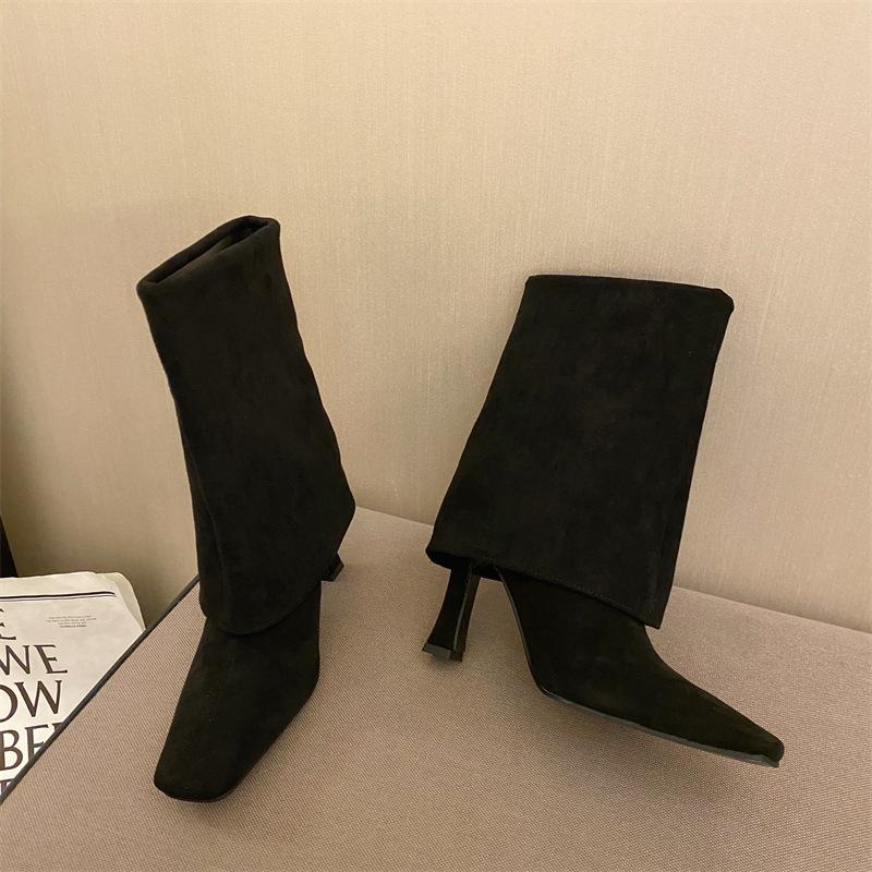 Thin High Heeled Trouser Tube Boots Newgew