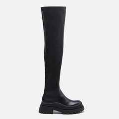 British Style Over-the-knee Thick-soled Boots Newgew