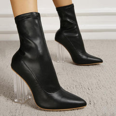 Pointed Toe Stretch Boots Newgew