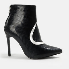 Pointed Toe Back Zipper Fine High Heeled Ankle Boots Newgew