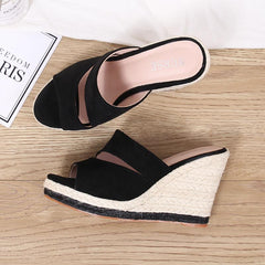 Minimalist Wedge Slide Sandals Newgew