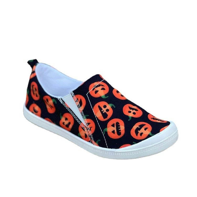 Halloween Pumpkin Skull Sneakers Newgew