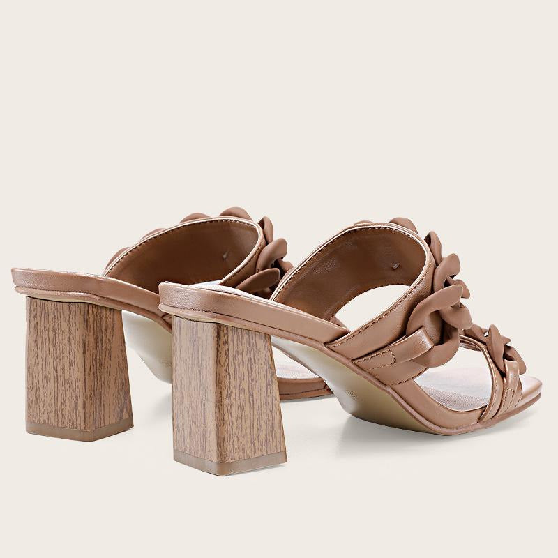 Chunky Square Toe Sandals Newgew