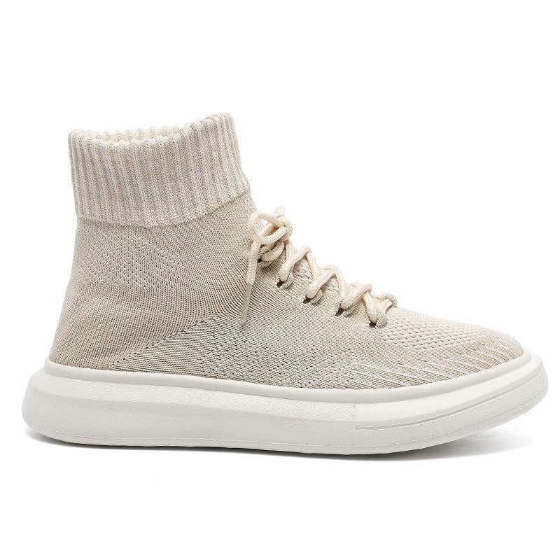 Front Lace-up Flying knit Casual Sneakers Newgew