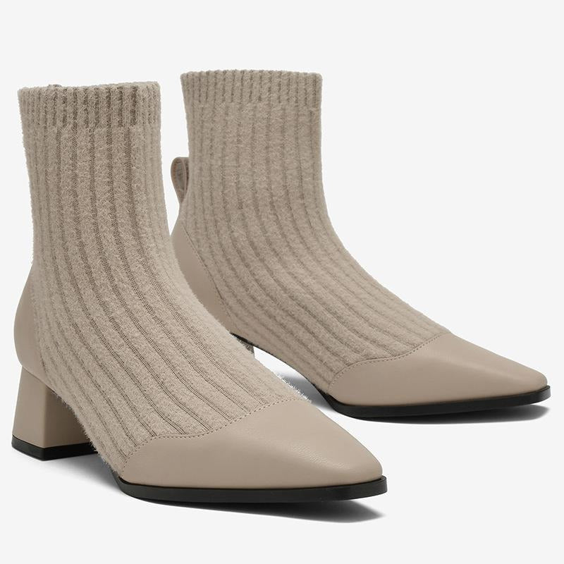 Flyknit Square Heel Socks Boots Newgew