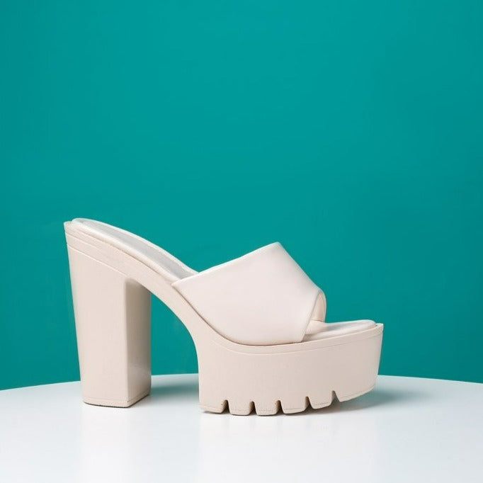 Minimalist Chunky Heeled Sandals Newgew