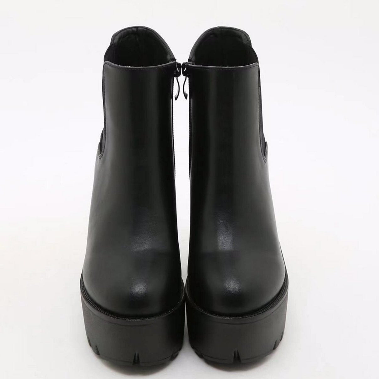 British Style High Heeled Thick Heeled Short Boots Newgew