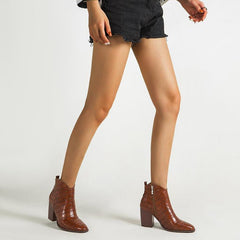 Chunky Heeled Short Boots Newgew