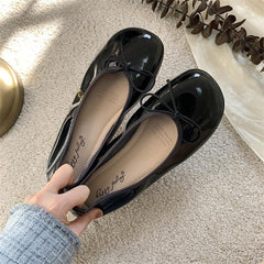 Bow Ballerina Flat Shoes Newgew