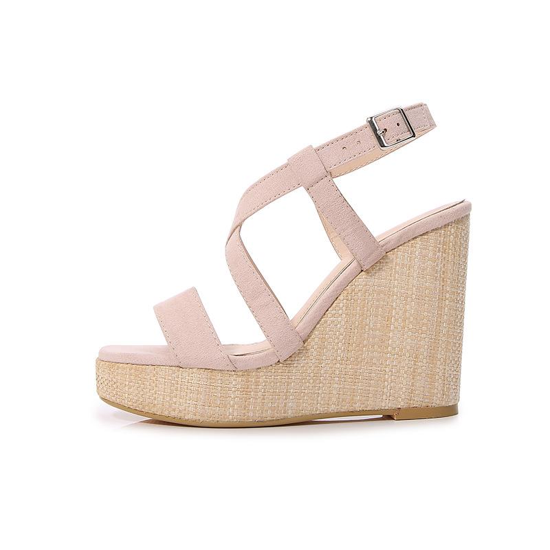 Crossover strap Buckled Sandals Newgew