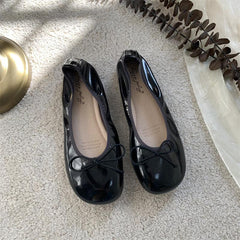 Bow Ballerina Flat Shoes Newgew