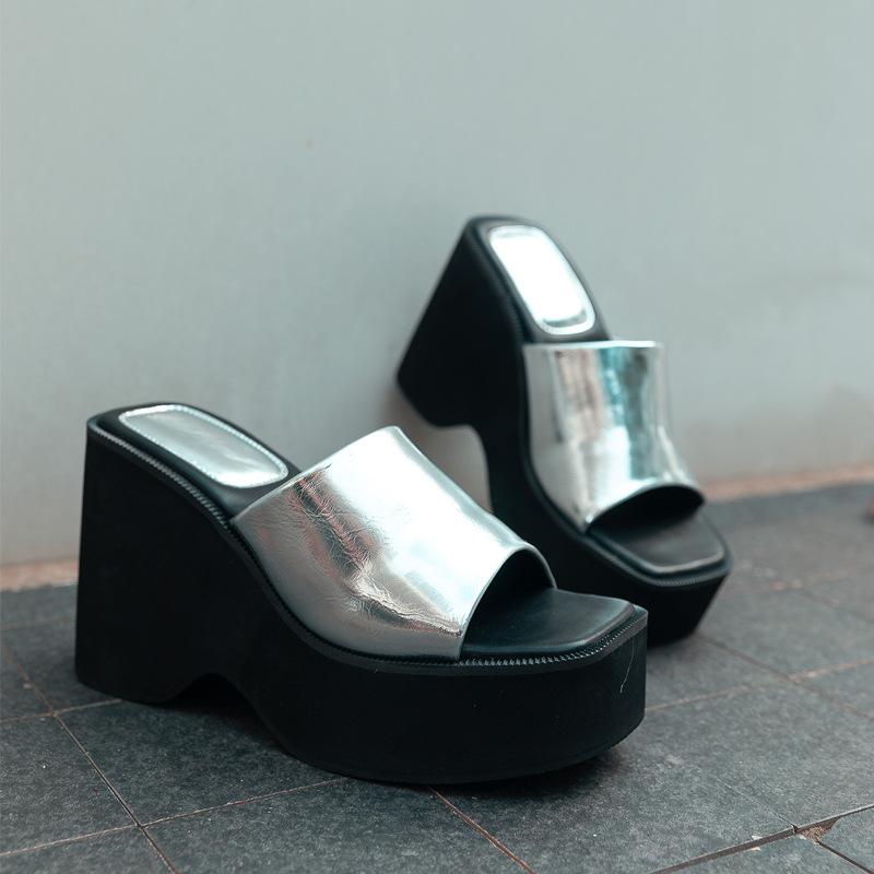 Minimalist Wedge Slide Sandals Newgew