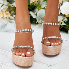 Diamond Wedge Sandals Newgew