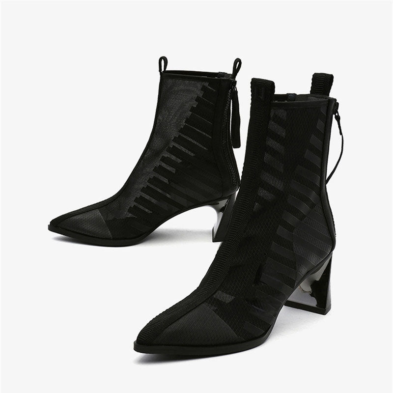 Forest Mesh Ankle Boots Newgew