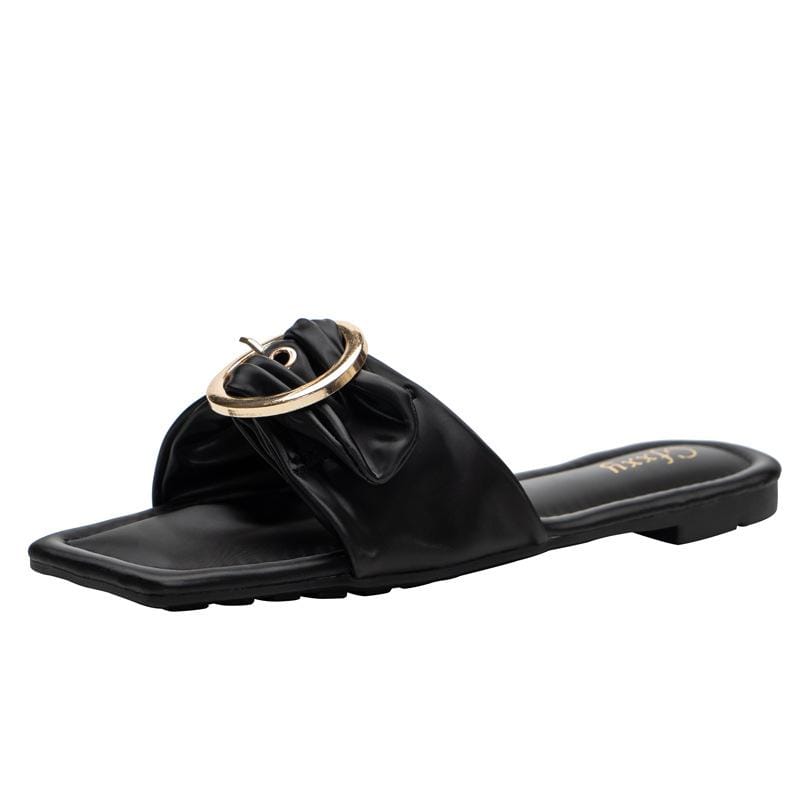 Square Toe Flat Sandals Newgew