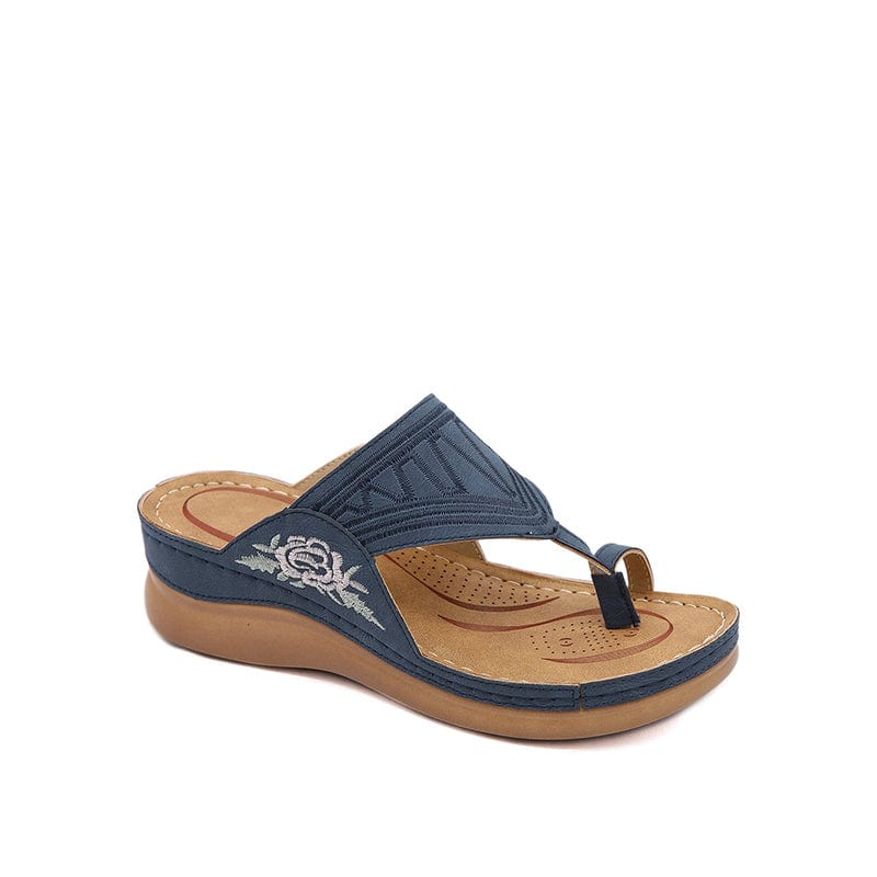 Vacation Embroidery Wedges Sandals Newgew-AL