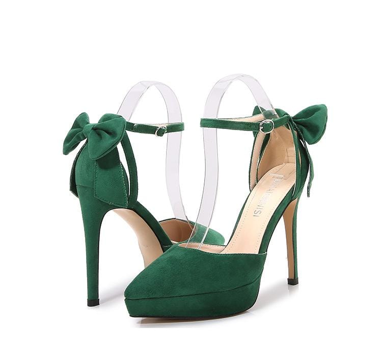 Bow Decor Heel Pumps Newgew