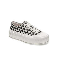 Checkerboard Lace-up Front Skate Shoes Newgew
