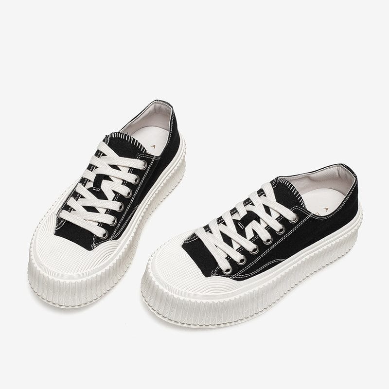 Checkerboard Lace-up Front Skate Shoes Newgew