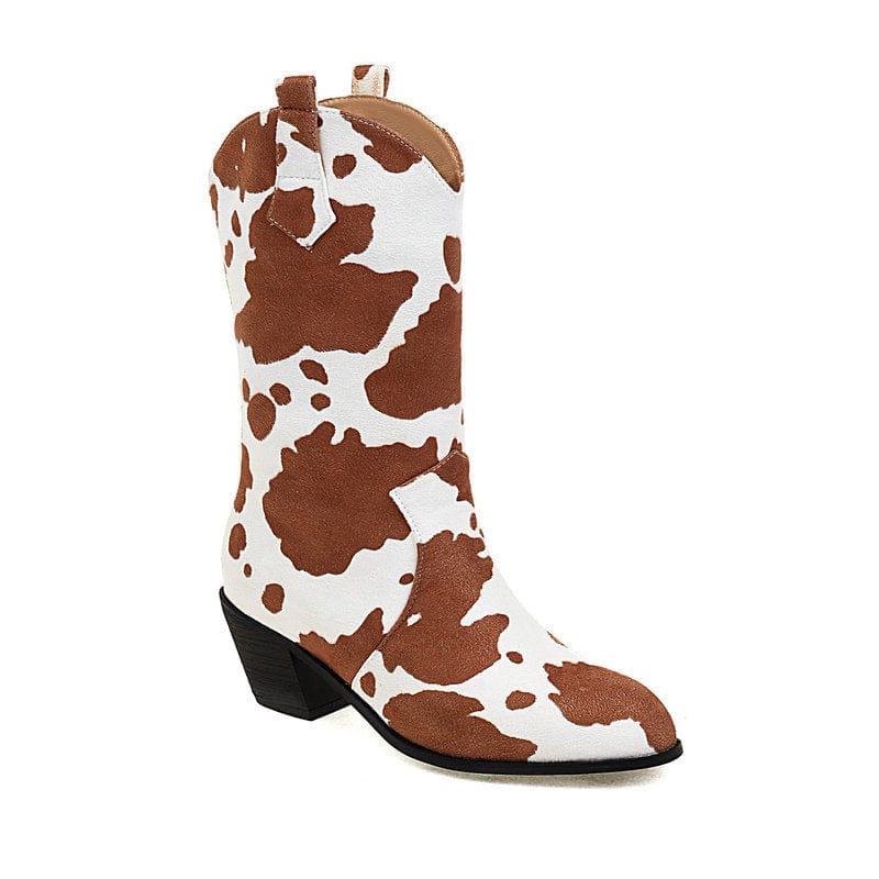 Cool Cow Print Cowboy Boots(Pre-Order) Newgew