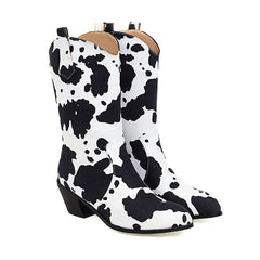 Cool Cow Print Cowboy Boots(Pre-Order) Newgew