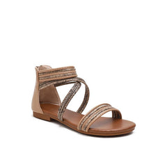 Strappy Back Zipper Sandals Newgew