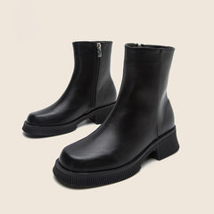 Round Toe Platform Boots Newgew