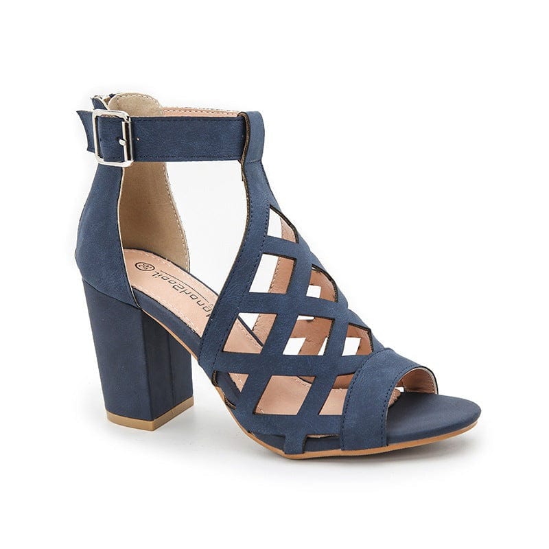 Peep Toe Chunky Heel Sandals Newgew