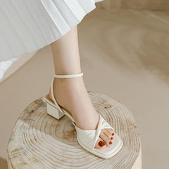 Ankel Strappy Chunky heeled	Sandals Newgew