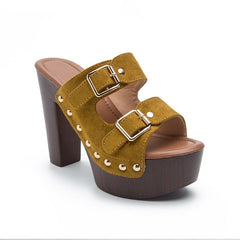 Newbella	Buckle Decor Chunky Heeled	Sandals Newgew