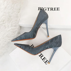 Point Toe Stiletto Heeled Pumps Newgew