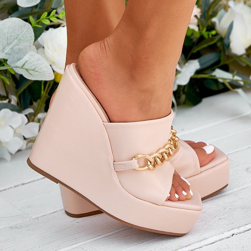 Wedge High Heeled Sandals Newgew