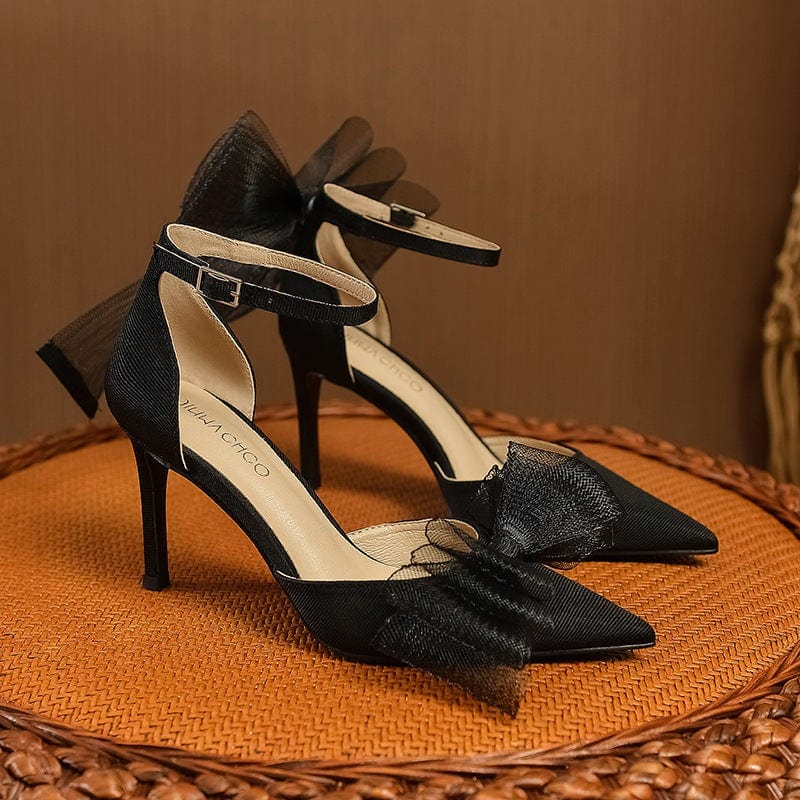 Bow Decor Heeled Pumps Newgew