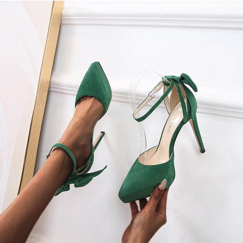 Bow Decor Heel Pumps Newgew