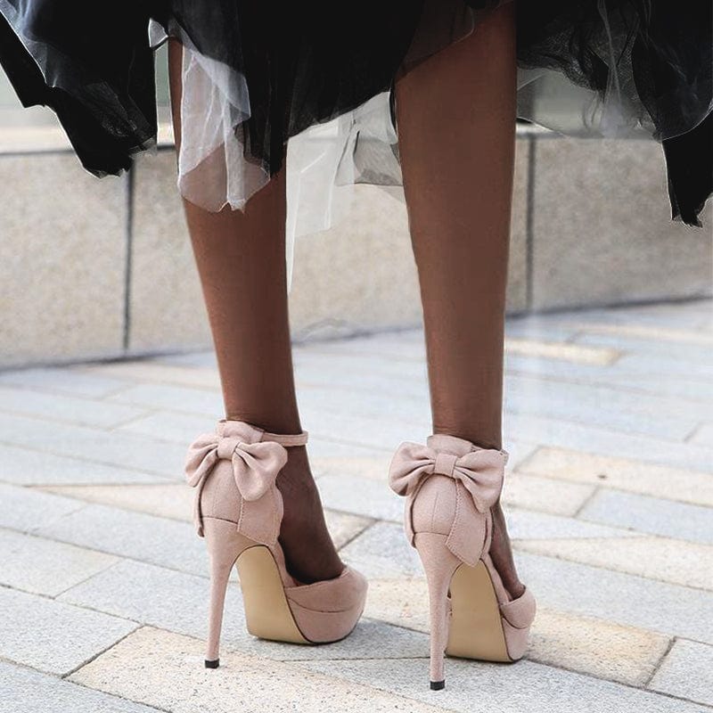 Bow Decor Heel Pumps Newgew