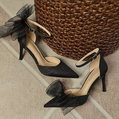 Bow Decor Heeled Pumps Newgew