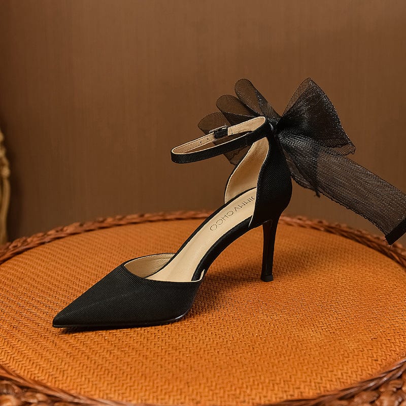 Bow Decor Heeled Pumps Newgew