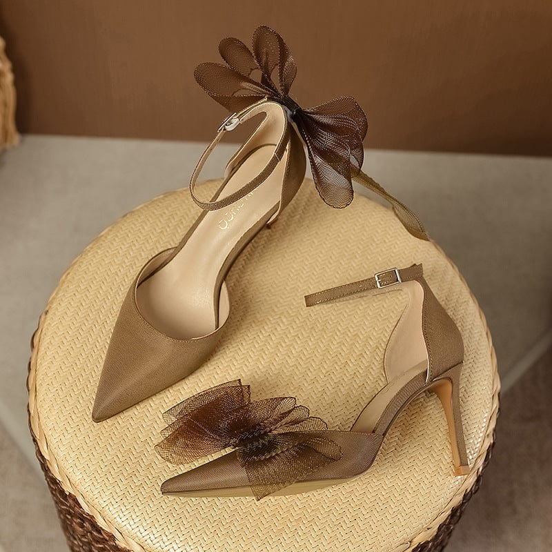 Bow Decor Heeled Pumps Newgew