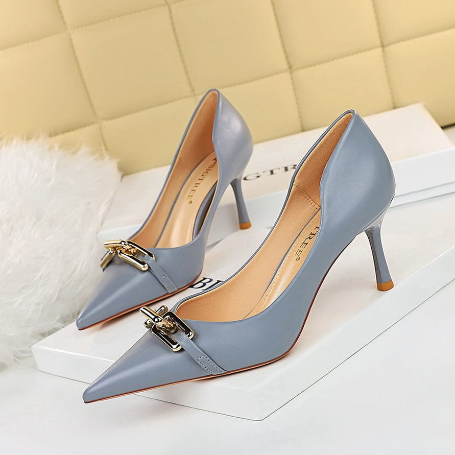 Chain Detail Stiletto Heeled Pumps Newgew