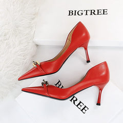 Chain Detail Stiletto Heeled Pumps Newgew