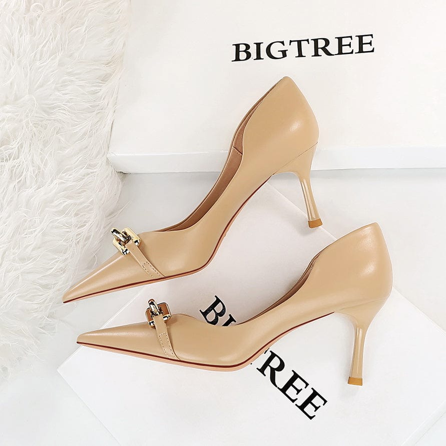 Chain Detail Stiletto Heeled Pumps Newgew