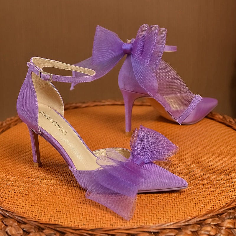 Bow Decor Heeled Pumps Newgew