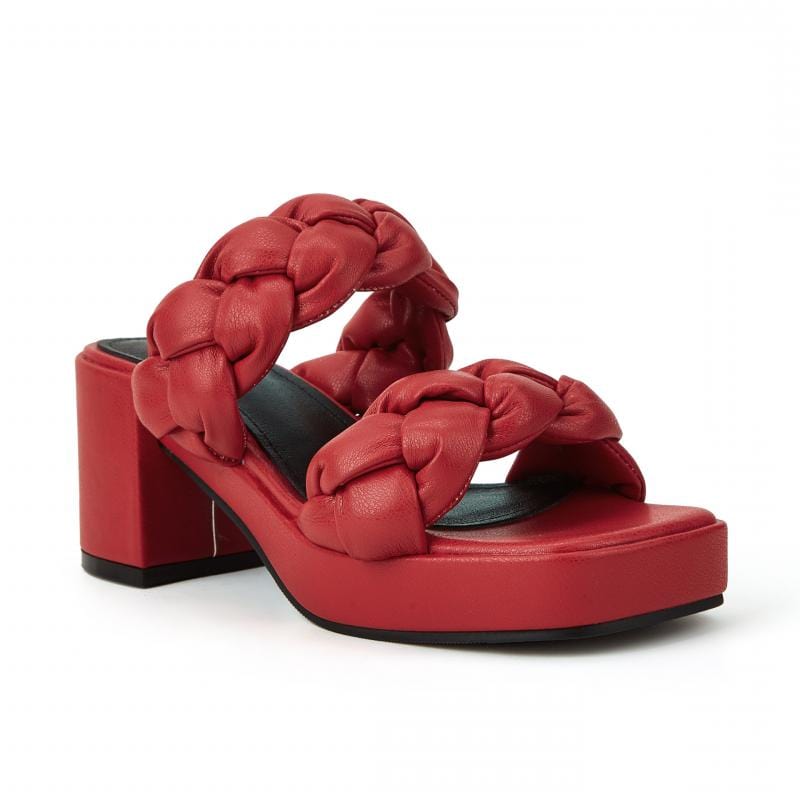 Newbella	Braided Design Chunky Heeled Sandals Newgew