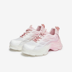 Colorblock Lace-up	Front Chunky Sneakers Newgew