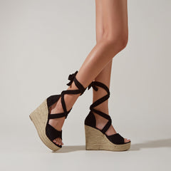 Wedge Heel lace-up Sandals Newgew