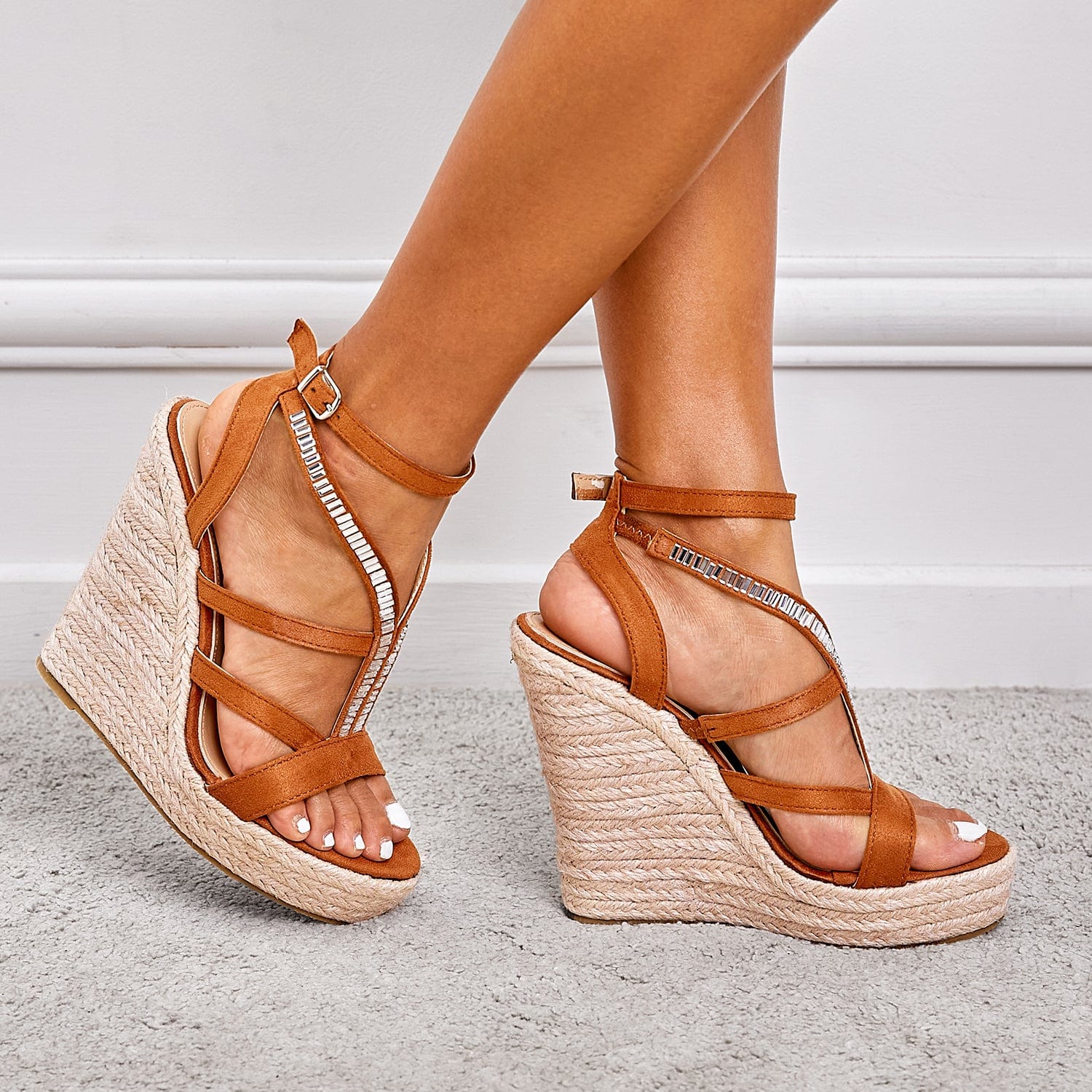 Ankle Strap Espadrille Wedge Sandals Newgew