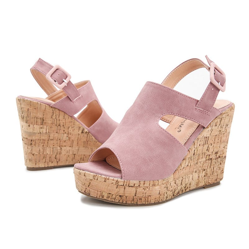 Peep Toe Wedge Heel Sandals Newgew