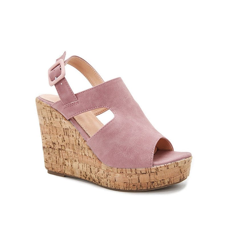 Peep Toe Wedge Heel Sandals Newgew